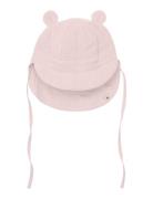 Summer Hat Ears Muslin Solhatt Pink Huttelihut