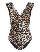 Agnescras Swimsuit Badedrakt Badetøy Brown Cras