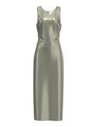 Slfselene Sl Cowl Back Midi Dress B Knelang Kjole Silver Selected Femm...