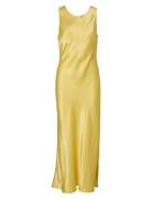 Slfselene Sl Cowl Back Midi Dress B Knelang Kjole Yellow Selected Femm...