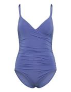 Swimsuit Jess Shaping Badedrakt Badetøy Blue Lindex