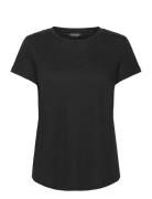 Linen-Blend Jersey Short-Sleeve Tee Tops T-shirts & Tops Short-sleeved...