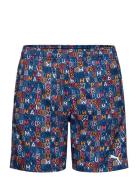 Puma Swim Boys Printed Mid Shorts 1P Badeshorts Multi/patterned Puma S...