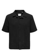 Onskyle 0158 Ss Shirt Tops Shirts Short-sleeved Black ONLY & SONS