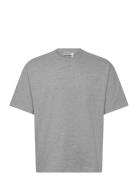 Boxy T-Shirt Tops T-shirts Short-sleeved Grey Weekday