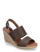 Espadrilles Sandal Med Hæl Espadrilles Brown Billi Bi