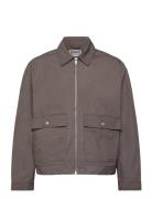 Minimal Zip-Up Jacket Tynn Jakke Brown Weekday