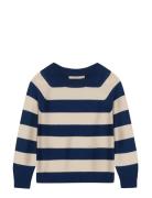 Favo Ls Pullover Tops Knitwear Pullovers Navy Fliink