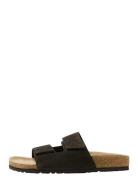 Slhbastian Suede Strap Slider B Shoes Summer Shoes Sandals Black Selec...