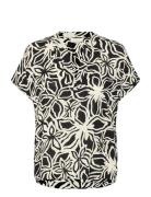 Kaano Blouse Tops Blouses Short-sleeved Black Kaffe
