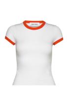 Core Play Baby Ringer Tee Tops T-shirts & Tops Short-sleeved White Org...