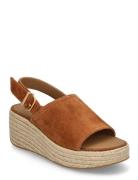 Platfforms Espadrille Suede Wedge B/Strap Sandals Sko Wedge Brown FitF...