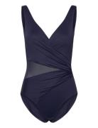 Shell Mesh Shaping Bs Badedrakt Badetøy Navy Hunkemöller
