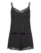 Pj Cami Jersey Lace Nana Pyjamas Black Hunkemöller