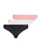 Thong 3Pk Stringtruse Undertøy Black Calvin Klein