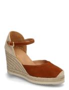 Castilla25Ks Sandal Med Hæl Espadrilles Brown UNISA