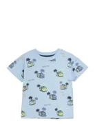 T-Shirt Ss Tops T-shirts Short-sleeved Blue Minymo