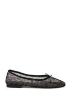Animal-Print Mesh Ballerina Flats Ballerinasko Ballerinaer Multi/patte...