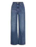 Ribcage Wide Leg H223 Dark Indigo - Worn In Bottoms Jeans Wide Blue Le...
