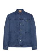Cade Washed Indigo Denim Dongerijakke Denimjakke Blue Rue De Tokyo