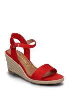 Women Sandals Sko Wedge Red Tamaris