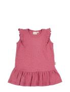Dress L/S Modal Frill Dot Tops T-shirts Sleeveless Pink Petit Piao