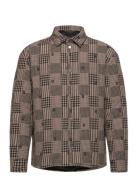 Quilted Shield Ls Shirt Vattert Jakke Brown Daily Paper