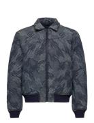 Camo Monogram Denim Bomber Vattert Jakke Navy Daily Paper