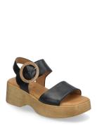 Platform Sandal Sko Wedge Black Gabor