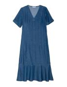 Woven Dress, Dencel Knelang Kjole Blue Ivo Nikkolo