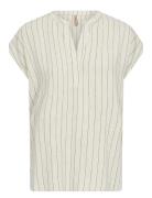 Sc-Poula Tops Blouses Sleeveless Cream Soyaconcept