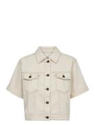 Mmlette Clay Jacket Dongerijakke Denimjakke Cream MOS MOSH