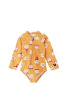 Sunproof Swimsuit, Pihlis Sport Swimsuits Yellow Reima