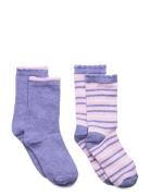 2 Pack Mixed Socks Socks & Tights Socks Purple Mango