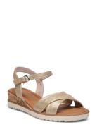 Women Sandals Flate Sandaler Gold Tamaris