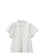 Merlysw Blouse Tops Blouses Short-sleeved White Sofie Schnoor
