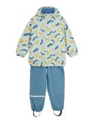 Rainwear Set - Aop Outerwear Rainwear Rainwear Sets Blue CeLaVi