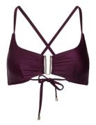 Costa Croptop Swimwear Bikinis Bikini Tops Bandeau Bikinitops Purple H...