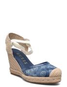 Cyrena Sandal Med Hæl Espadrilles Blue GUESS