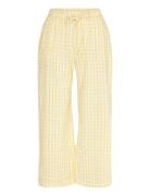 Trousers Pyjama Seersucker Pyjamasbukser Pysjbukser Yellow Lindex
