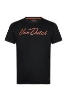 T-Shirt Jersey Print Blue Von Dutch Tops T-shirts Short-sleeved Black ...