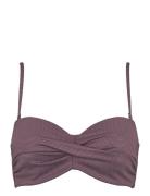 New York Top Swimwear Bikinis Bikini Tops Bandeau Bikinitops Purple Mi...