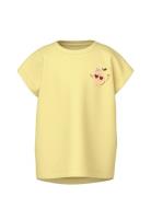 Nmfvarutti Capsl Loose Top Tops T-shirts Short-sleeved Yellow Name It