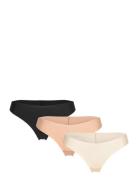 Brief Inv Thong Reg High Cu Stringtruse Undertøy Beige Lindex
