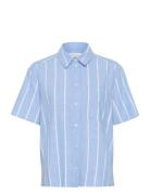 Reneepw Sh Tops Shirts Short-sleeved Blue Part Two