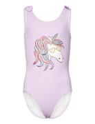 Swimsuit Unicorn Face Badedrakt Badetøy Purple Lindex