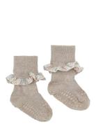 Non-Slip Socks - Bamboo / Liberty Strømper Non-slip Beige GoBabyGo