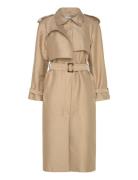 August Trench Coat Kåpe Beige Reiss