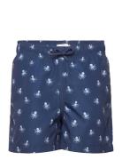 Octopus Print Swimsuit Badeshorts Blue Mango