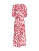 Mschedrina 2/4 Dress Aop Knelang Kjole Red MSCH Copenhagen